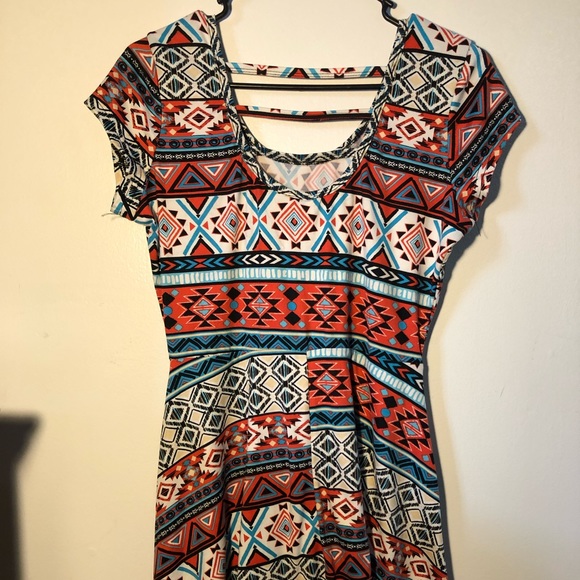 Aztec Design Mid Length Dress - Picture 3 of 3